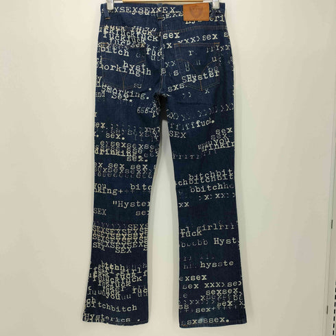 ヒステリックス HYSTERICS 90-2000s Y2K SEX FUCK BITCH DENIM フレア デニム メンズ M