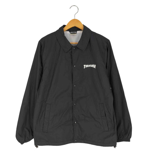 スラッシャー THRASHER 両面ロゴプリント ナイロン コーチジャケット メンズ JPN:M