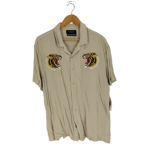 パクサン PACSUN 虎 トラ 刺繍 オープンカラーシャツ スーベニアシャツ メンズ JPN:M