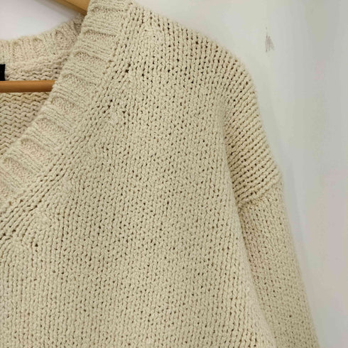 エルメネジルドゼニア Ermenegildo Zegna イタリア製 オーバーサイズ Vネック コットンニット メンズ import:L