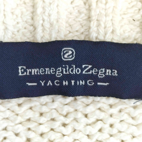 エルメネジルドゼニア Ermenegildo Zegna イタリア製 オーバーサイズ Vネック コットンニット メンズ import:L