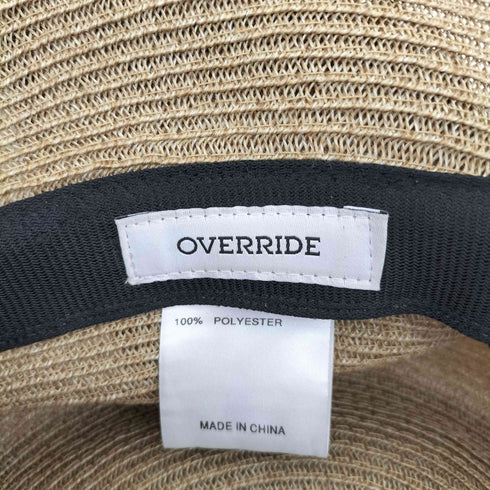 オーバーライド override 麦わらリボンハット レディース