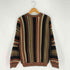 PRONTO-UOMO 90-00s マルチストライプ アクリル 3Dニット メンズ import:L