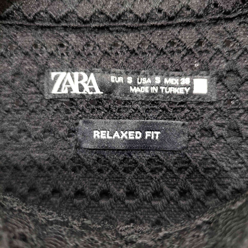 ザラ ZARA RELAXED FIT メッシュシャツ メンズ S