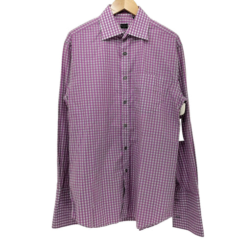 ポールスミスロンドン Paul Smith LONDON MADE IN ITALY チェック ダブルカフス ワイドカラーシャツ メンズ 16/38