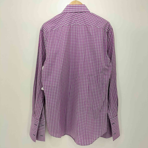 ポールスミスロンドン Paul Smith LONDON MADE IN ITALY チェック ダブルカフス ワイドカラーシャツ メンズ 16/38