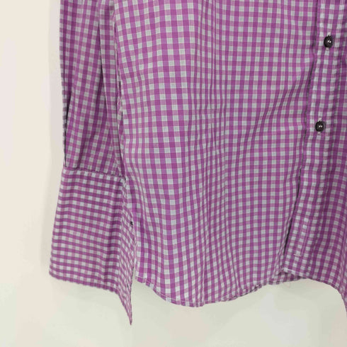 ポールスミスロンドン Paul Smith LONDON MADE IN ITALY チェック ダブルカフス ワイドカラーシャツ メンズ 16/38