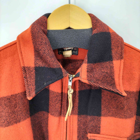 ウールリッチ WOOLRICH 50s TALONジップ バッファローチェック ウールブルゾン メンズ US:36
