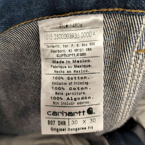 カーハート Carhartt メキシコ製 DOUBLE FRONT DENIM WORK PANT メンズ 30×30