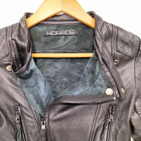レイビームス Ray BEAMS HORACE y2k シープレザー ダブルライダースジャケット レディース JPN:S