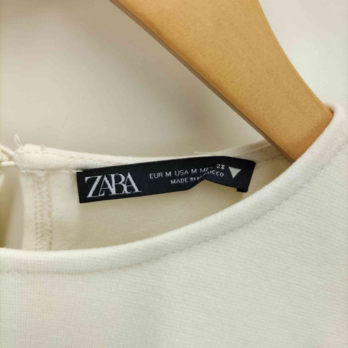ザラ ZARA Cropped Crew Neck Sweat Shirtクロップド クルーネック スウェット シャツ レディース import:M