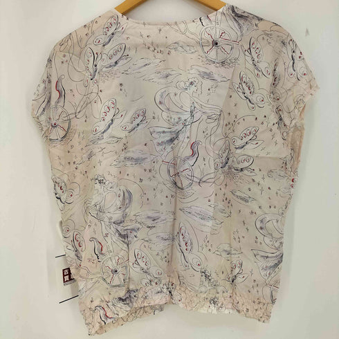 ツモリチサト TSUMORI CHISATO 総柄 フリル シルクベスト レディース JPN:2