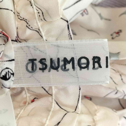 ツモリチサト TSUMORI CHISATO 総柄 フリル シルクベスト レディース JPN:2