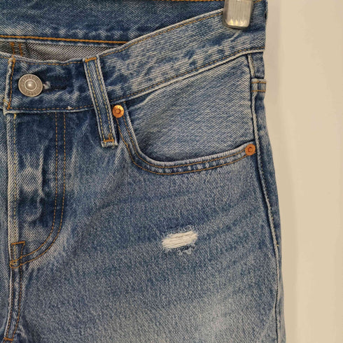 リーバイス Levis 501T バラ刺繍 ダメージ加工 テーパード デニムパンツ レディース W25 L26