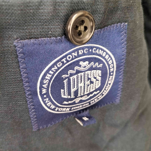 ジェイプレス J.PRESS リネン混 コットン 3B 段返り テーラードジャケット 背抜き メンズ LL
