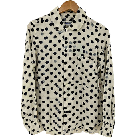 コムデギャルソン COMME des GARCONS ドット柄シルクシャツ レディース SS