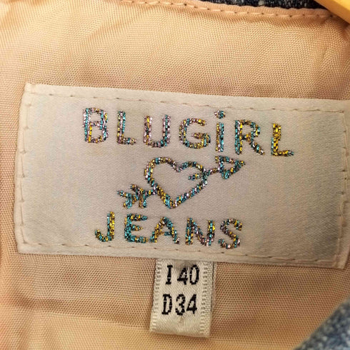ブルーガール Blugirl イタリア製 フラワーモチーフ 中綿デニムジャケット レディース I 40