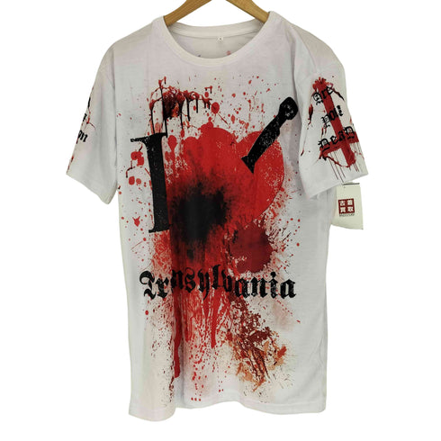TRANSYLVANIA 血 プリント ロック S/S クルーネック Tシャツ メンズ JPN:XL