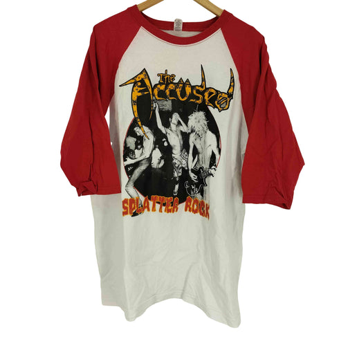 RED TEXTIL THE ACCUSED ロック バント プリント S/S クルーネック Tシャツ メンズ G