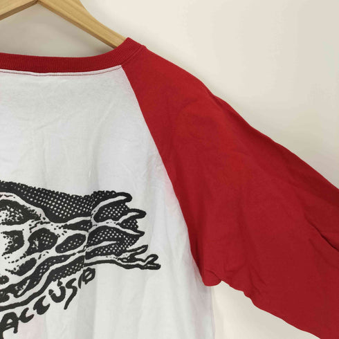 RED TEXTIL THE ACCUSED ロック バント プリント S/S クルーネック Tシャツ メンズ G