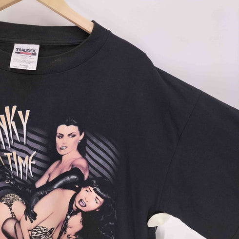 タルテックス TULTEX 90S SPANKY TIME セクシー ガール レオパード プリント S/S クルーネック Tシャツ メンズ import:XL