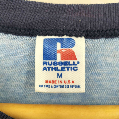 ラッセルアスレチック RUSSELL ATHLETIC USA製 フロントプリント リンガーTシャツ メンズ import:M