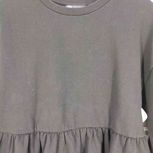 ザラ ZARA フリルドッキング ペプラム プルオーバースウェット レディース import:M