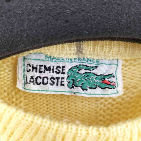 ラコステ LACOSTE 70S フランス製 編み込みニット メンズ