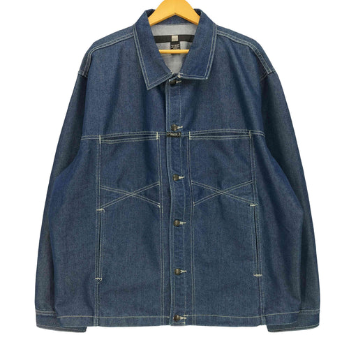 マリテフランソワジルボー MARITHE FRANCOIS GIRBAUD Y2K オーバーサイズ メタリック デニムジャケット メンズ import:XXL