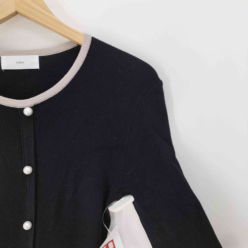 インデックス INDEX 24AW バイカラー パール調 ニット ワンピース レディース FREE