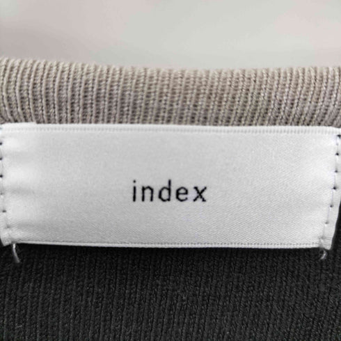 インデックス INDEX 24AW バイカラー パール調 ニット ワンピース レディース FREE