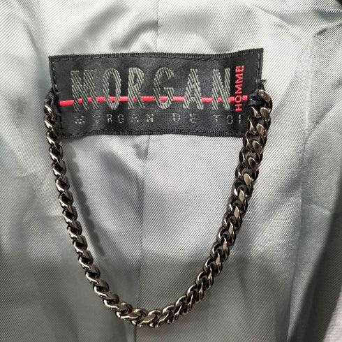 モルガン MORGAN カーブ ラインデザイン パイピング 2Bテーラードジャケット メンズ JPN:S