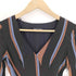 ザラ ZARA ストライプ ラメ ウエスト ベルト レーヨン ロング ワンピース レディース import:XS