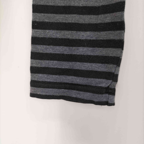 バーバリーブラックレーベル BURBERRY BLACK LABEL L/S スモールポニー ボーダー柄タートルネック メンズ JPN:2