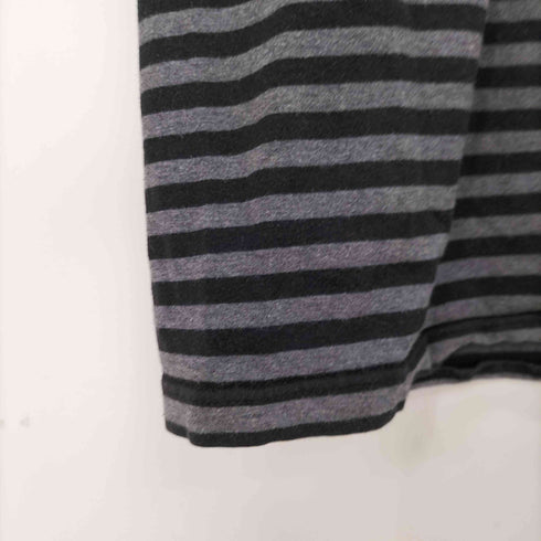 バーバリーブラックレーベル BURBERRY BLACK LABEL L/S スモールポニー ボーダー柄タートルネック メンズ JPN:2