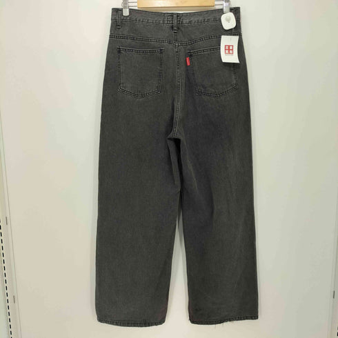 PROMENADE ブラックバギーデニムパンツ メンズ JPN:S