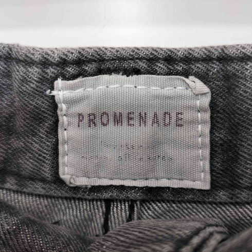 PROMENADE ブラックバギーデニムパンツ メンズ JPN:S