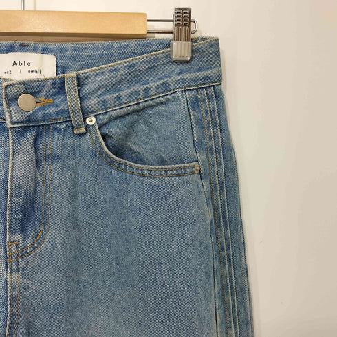 Abel サイドタックデザイン ワイドデニムパンツ メンズ small