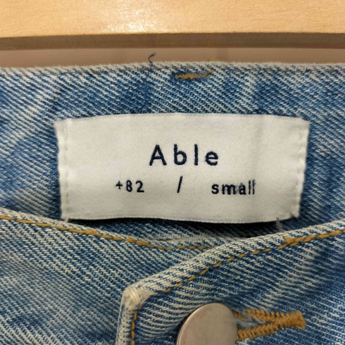 Abel サイドタックデザイン ワイドデニムパンツ メンズ small