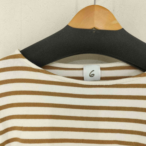 ロクビューティーアンドユースユナイテッドアローズ 6 BEAUTY & YOUTH UNITED ARROWS BORDER SLIT SLEEVE PULLOVER レディース JPN:38