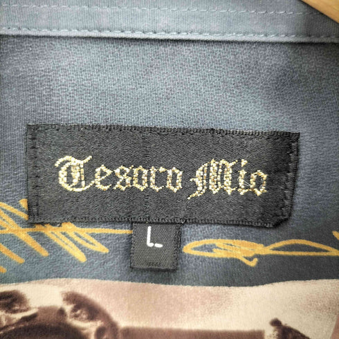 TESORO MIO 韓国製 総柄 バイオリン L/S シャツ メンズ import:L