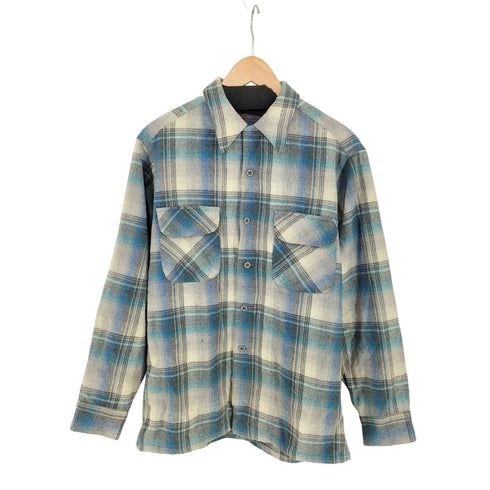 ペンドルトン PENDLETON 70S USA製 ウールオンブレチェックシャツ ボードシャツ メンズ JPN:L LONG