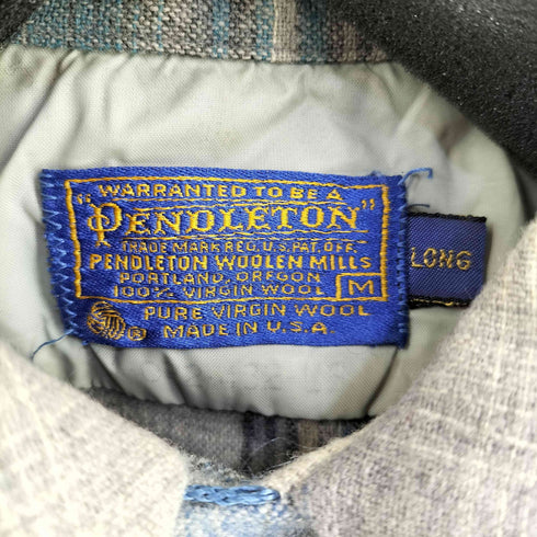 ペンドルトン PENDLETON 70S USA製 ウールオンブレチェックシャツ ボードシャツ メンズ JPN:L LONG