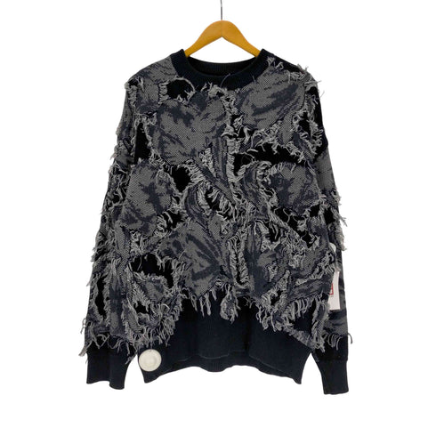 メゾンスペシャル MAISON SPECIAL Grunge Leaf Jacquard Knit メンズ JPN:1