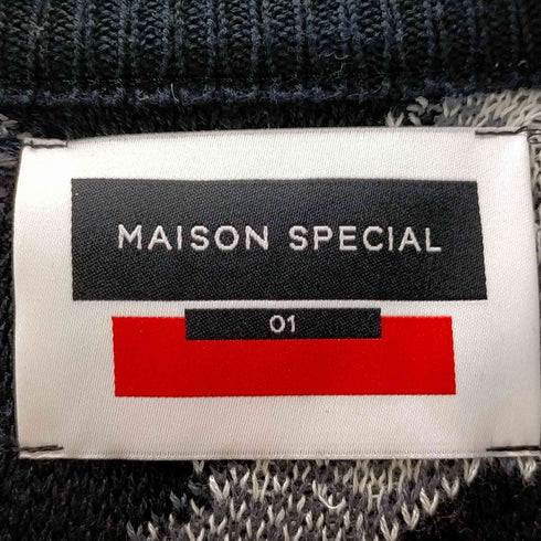 メゾンスペシャル MAISON SPECIAL Grunge Leaf Jacquard Knit メンズ JPN:1