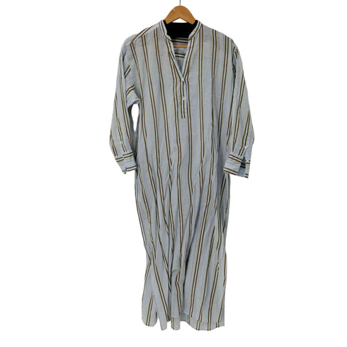 ヌキテパ NE QUITTEZ PAS C.VOILE STRIPE KURTA DRESS マドラスストライプドレスワンピース レディース