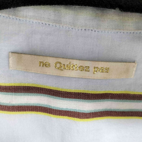 ヌキテパ NE QUITTEZ PAS C.VOILE STRIPE KURTA DRESS マドラスストライプドレスワンピース レディース
