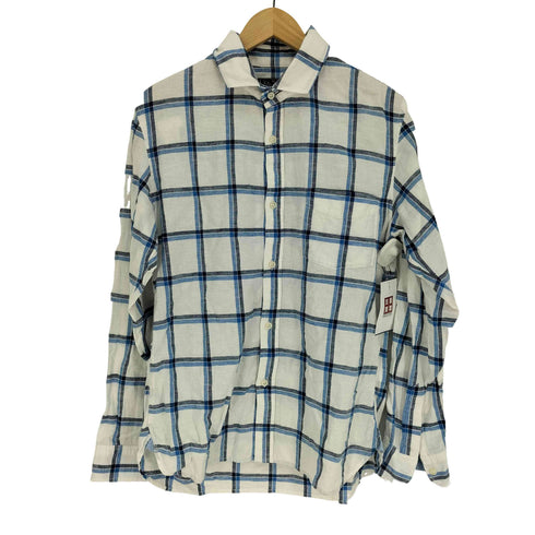ザダファーオブセントジョージ The DUFFER of ST.GEORGE 格子チェック リネン コットン L/S シャツ メンズ import:L