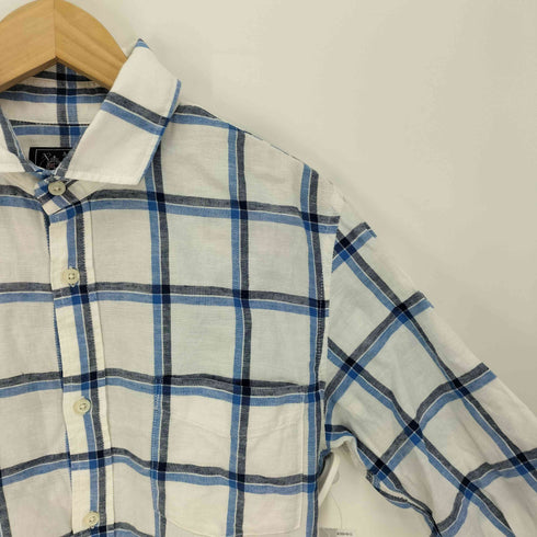 ザダファーオブセントジョージ The DUFFER of ST.GEORGE 格子チェック リネン コットン L/S シャツ メンズ import:L