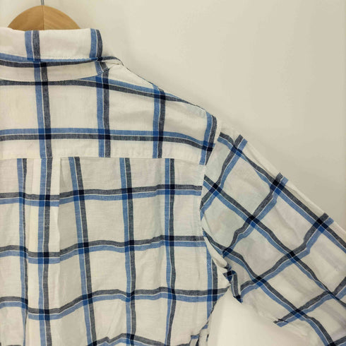 ザダファーオブセントジョージ The DUFFER of ST.GEORGE 格子チェック リネン コットン L/S シャツ メンズ import:L
